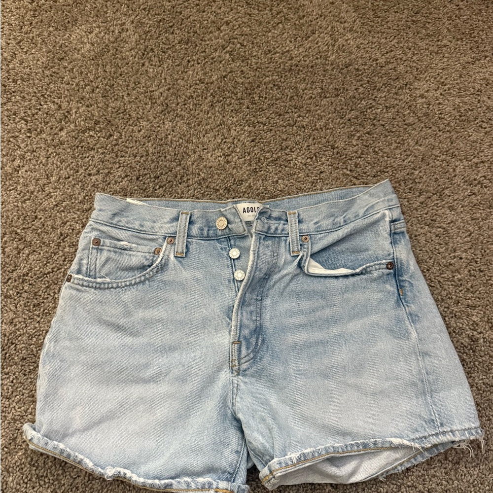 Agolde Women's Classic Light Blue Jean Shorts